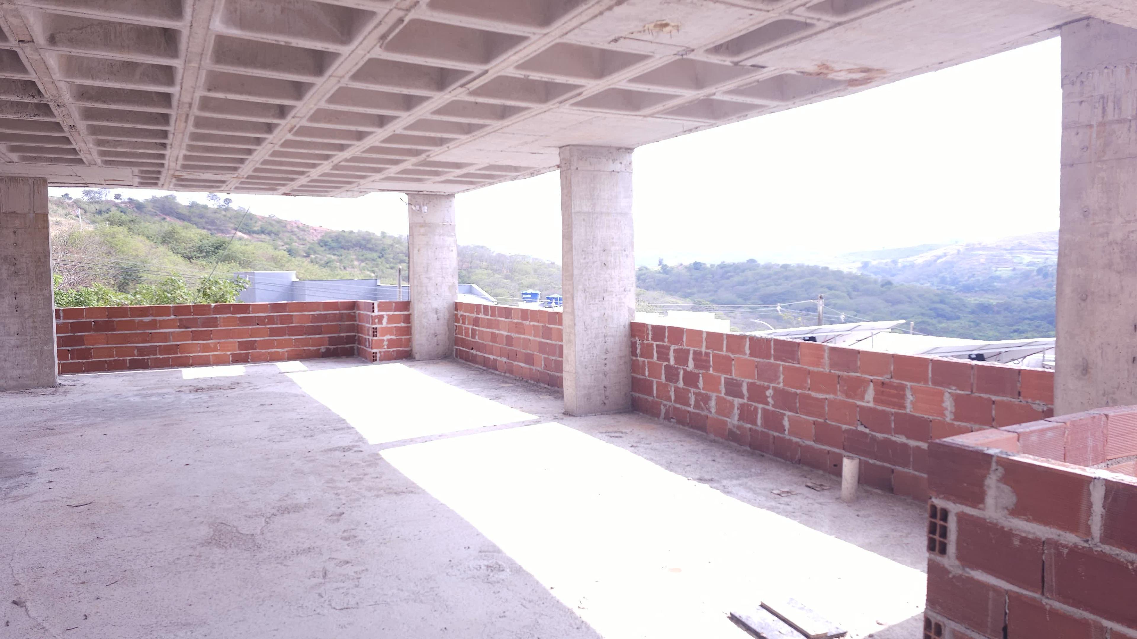 Segunda visão interna do pavimento tipo detalhando a concretagem das lajes e escoramentos